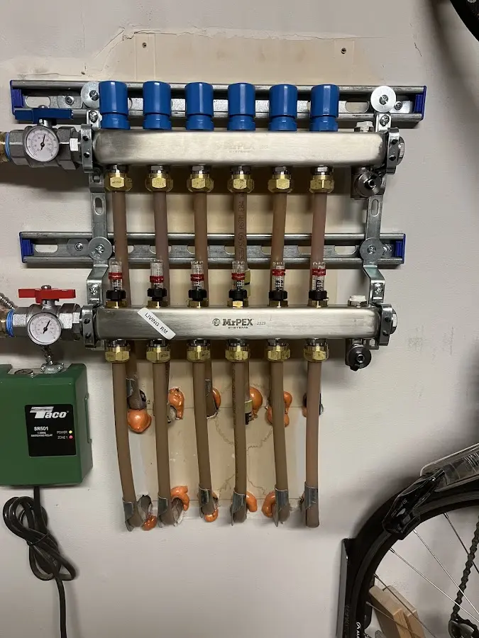 Plumber performing Gas Leak Detection at a residential property in Huntertown